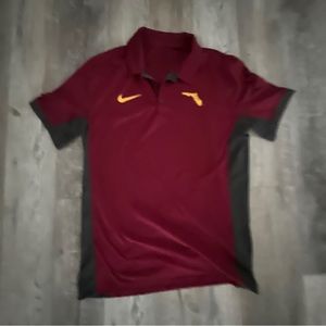 SIZE L | MENS | Nike FSU Florida State Seminoles Polo Short Dri-Fit | Red